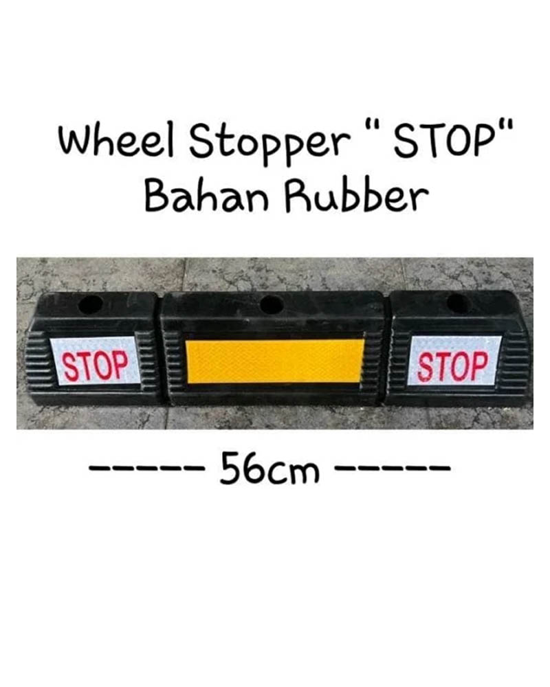 wheel-stopper-56cm Rubber Wheel Stopper Panjang 56 cm - Gambar 1