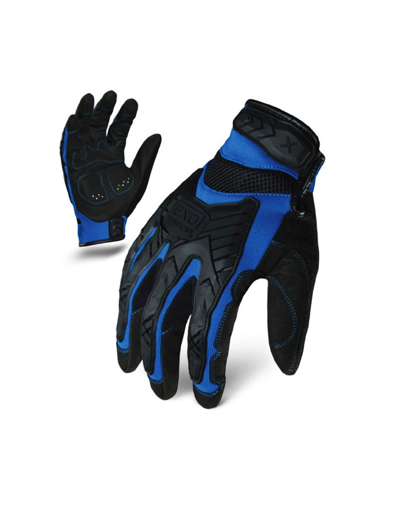 motor impact black blue Sarung Tangan Safety Ironclad - Motor Impact (Black Blue) - Gambar 1