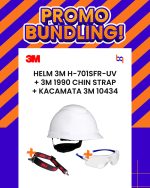 PROMO Bundling 3M Helm H-701SFR-UV + 3M 1990 CHIN STRAP + KACAMATA 3M 10434